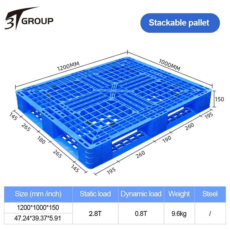 heavy duty double sides plastic pallet 12001000 factory