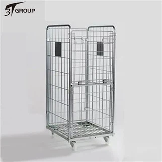 Contenidor de gàbia enrotllable de bugaderia amb porta frontal articulada