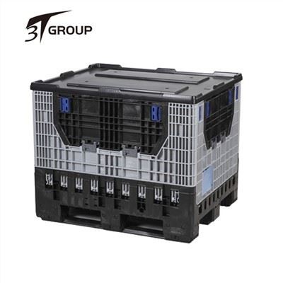 Caixa de palets de plàstic plegable per a peces d'automòbil